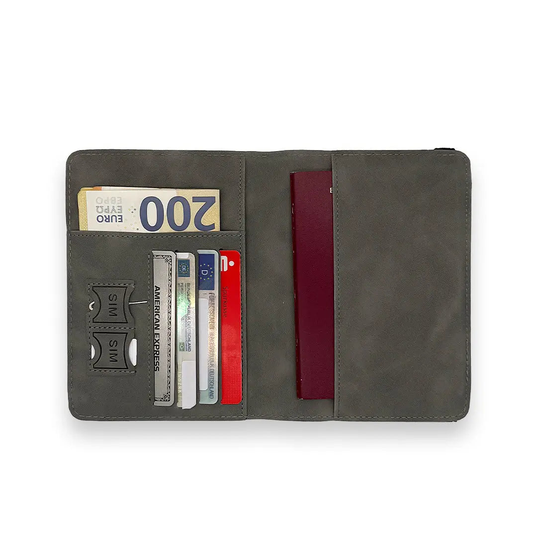 Travel Wallet Grau Mein Shop